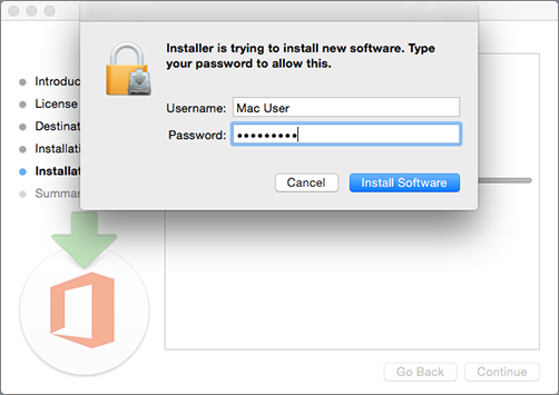 i want to install microsoft office for mac